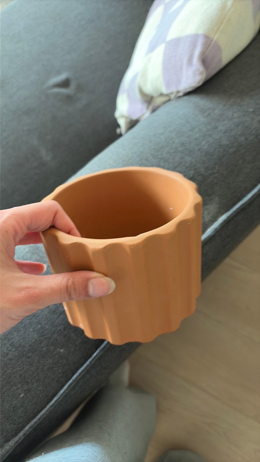 Plantenpot gratis, Tuin en Terras, Bloempotten, Ophalen, Rond, Zo goed als nieuw, Aardewerk