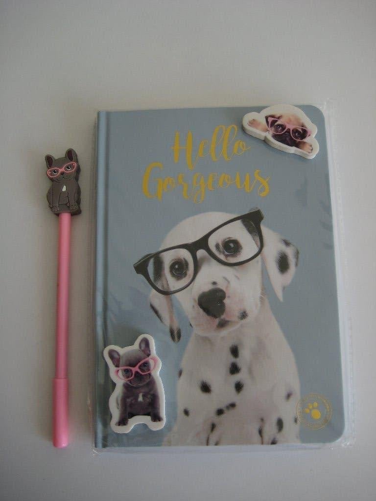 Studio Pets NIEUW notitieboek Dalmatiër Spot+2 gummen+pennen, Ophalen of Verzenden, Nieuw