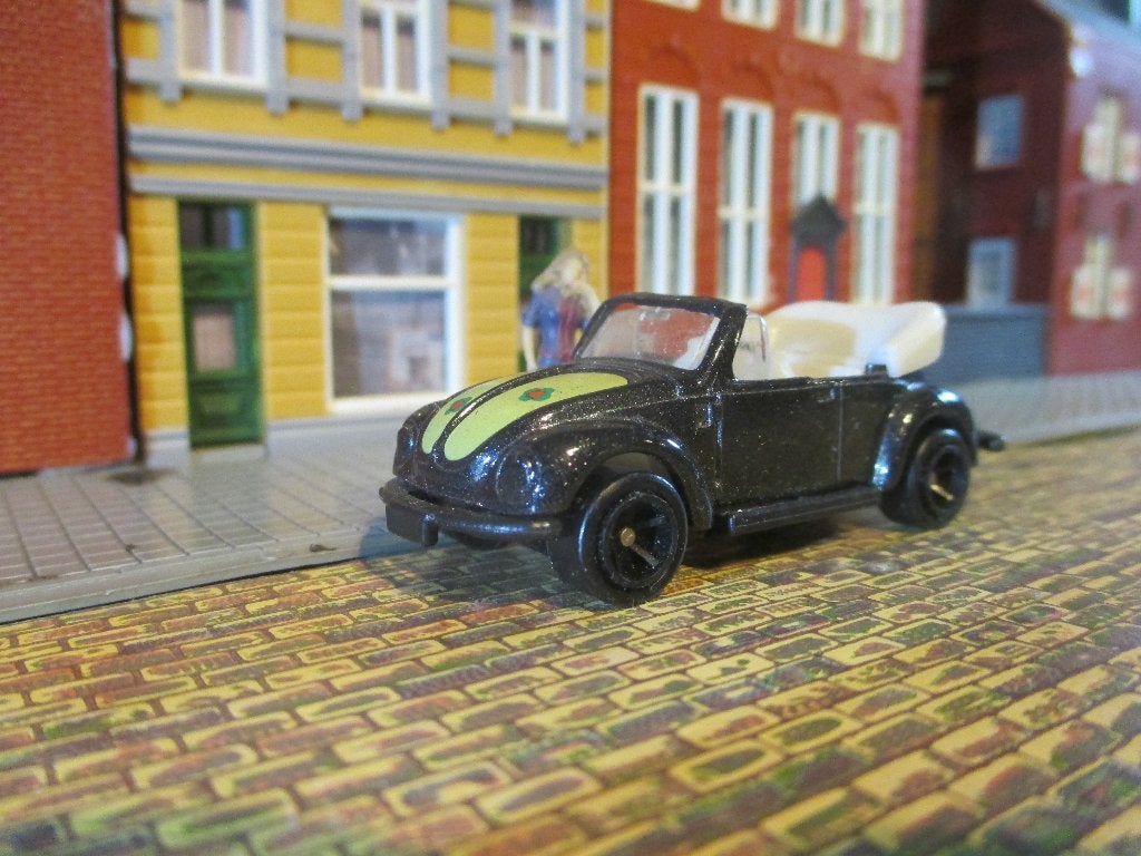 1:60 Volkswagen 1303 kever cabriolet Welly zwart Tomica Copy, Ophalen of Verzenden, Zo goed als nieuw, Auto