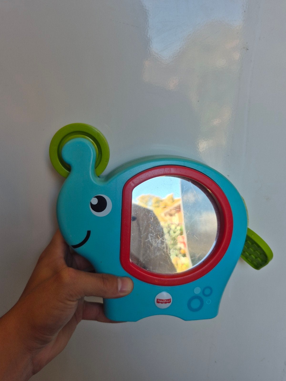 Fisher-Price Peek & Play Spiegel Olifant, Ophalen of Verzenden, Gebruikt, Overige typen