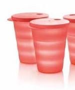 Tupperware Rietjesbekers Oranje Set 2 Nieuw, Ophalen of Verzenden, Nieuw, Oranje, Beker of Kan