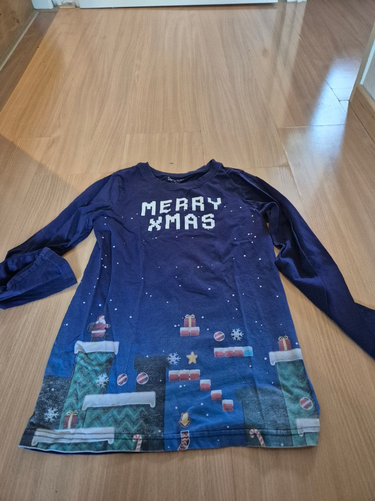 Kerstlongsleeve Mario stijl - Maat 152, Jongen of Meisje, Starry Indigo, Ophalen of Verzenden, Zo goed als nieuw