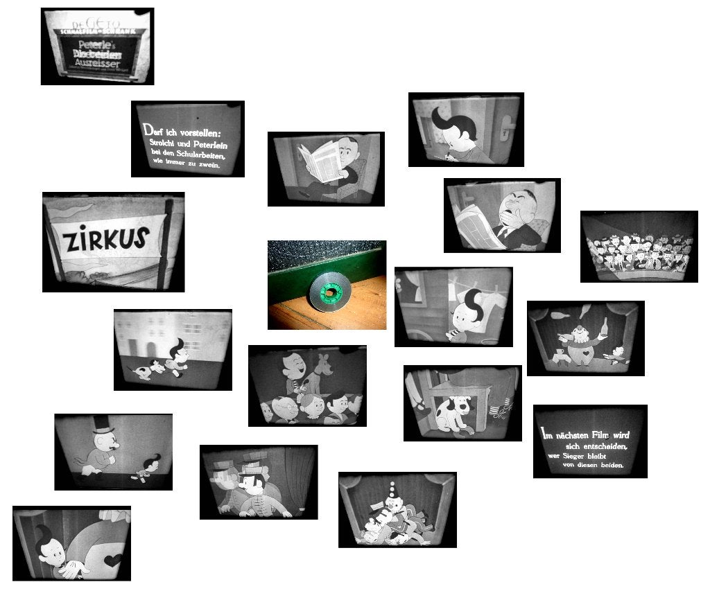 16mm film Cartoon Degeto Beiden Ausreizer - jaren 30 no.2, Audio, Tv en Foto, Filmrollen, Ophalen of Verzenden, 16mm film