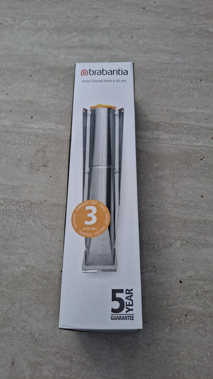 Brabantia Metalen Grondanker Ø 50 mm - Nieuw in doos, Ophalen of Verzenden, Nieuw