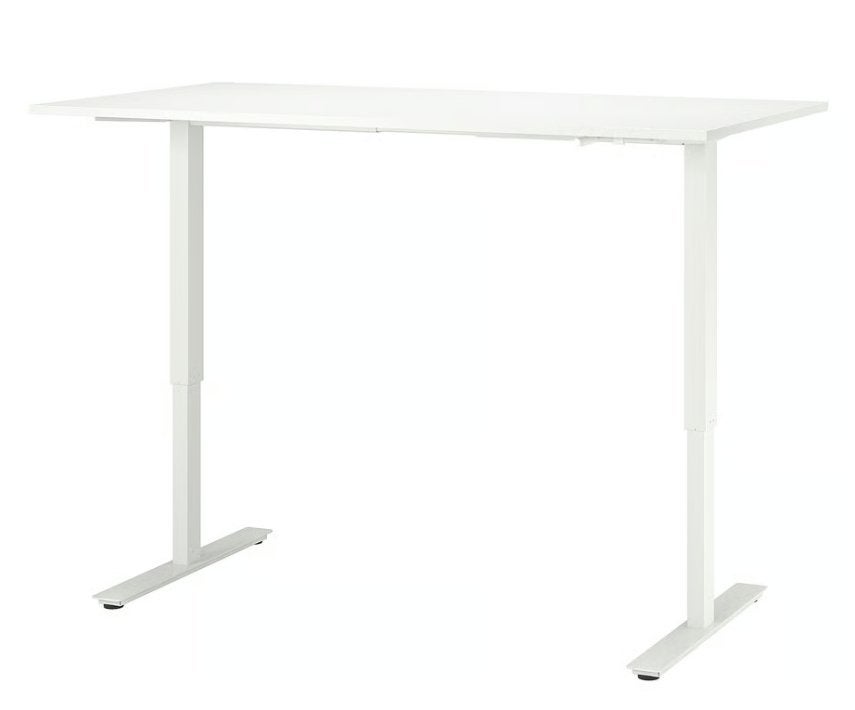 IKEA Trotten bureau wit 80x180, in hoogte verstelbaar, Huis en Inrichting, Ophalen, Zit-sta bureau, 180 cm, In hoogte verstelbaar