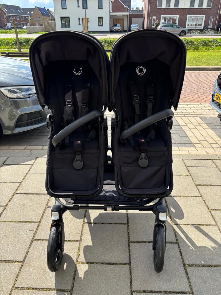 Bugaboo Donkey 5 Duo Kinderwagen Midnight Black, Ophalen, Gebruikt, Combiwagen, Duowagen