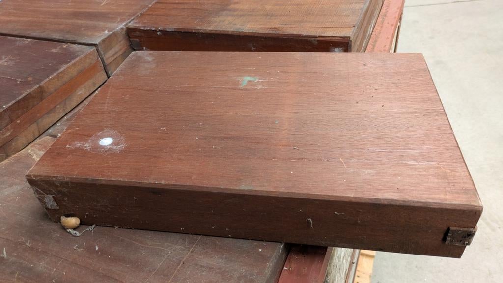 500 Hardhouten IROKO blokken, zie omschrijving., Doe-het-zelf en Verbouw, Hout en Planken, Ophalen, 50 mm of meer, Balk, Minder dan 200 cm
