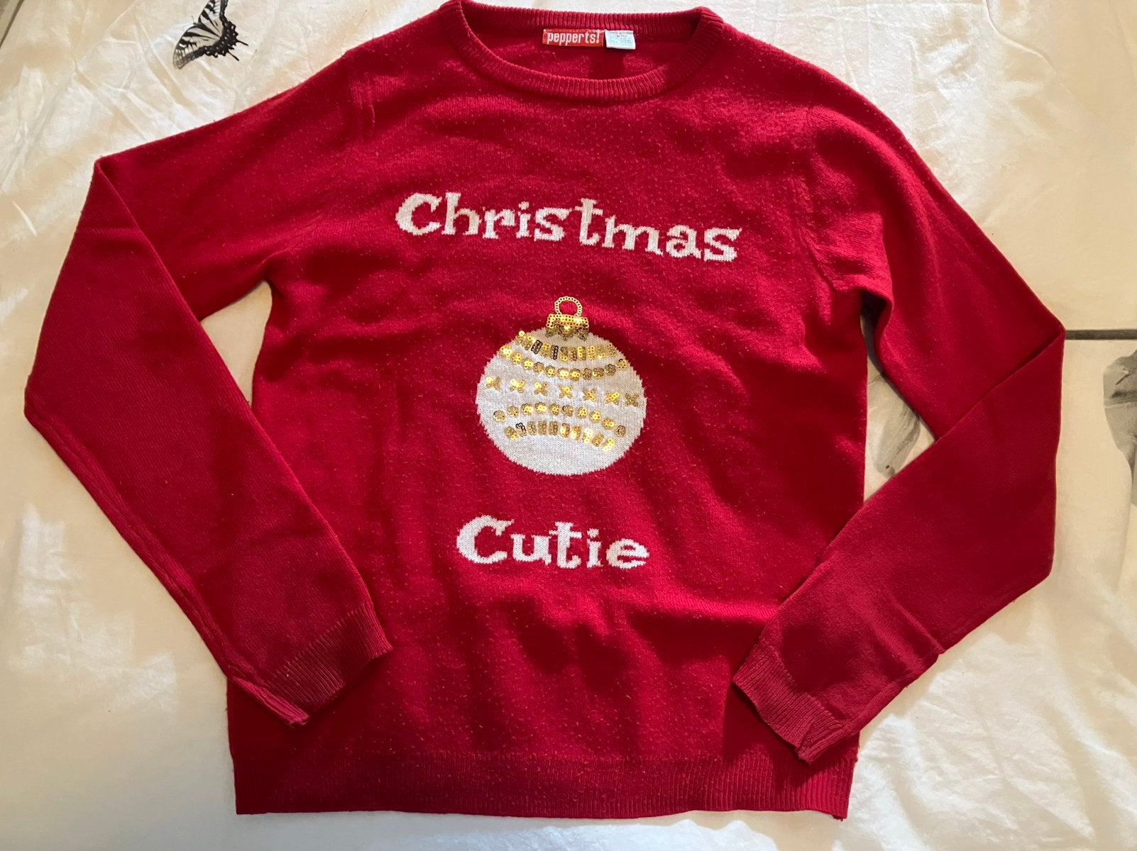 Kersttrui Christmas Cutie 146, Ophalen of Verzenden, Zo goed als nieuw, Jongen of Meisje, Trui of Vest