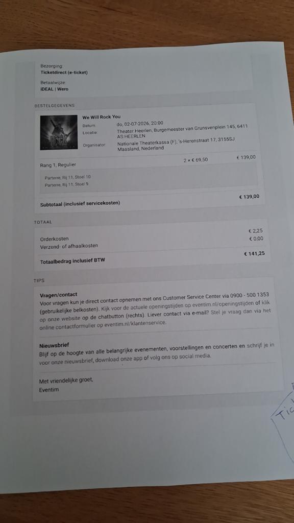 We Will Rock you, Tickets en Kaartjes, Theater | Musical, Twee personen, Juli