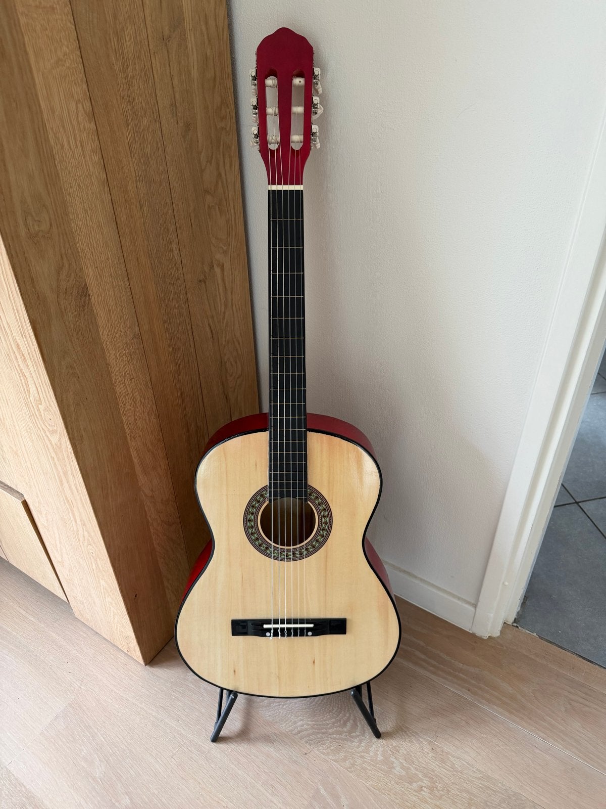 VidaXL Klassieke Gitaar Rood - Zo goed als nieuw, Ophalen of Verzenden, Zo goed als nieuw, Klassieke of Spaanse gitaar