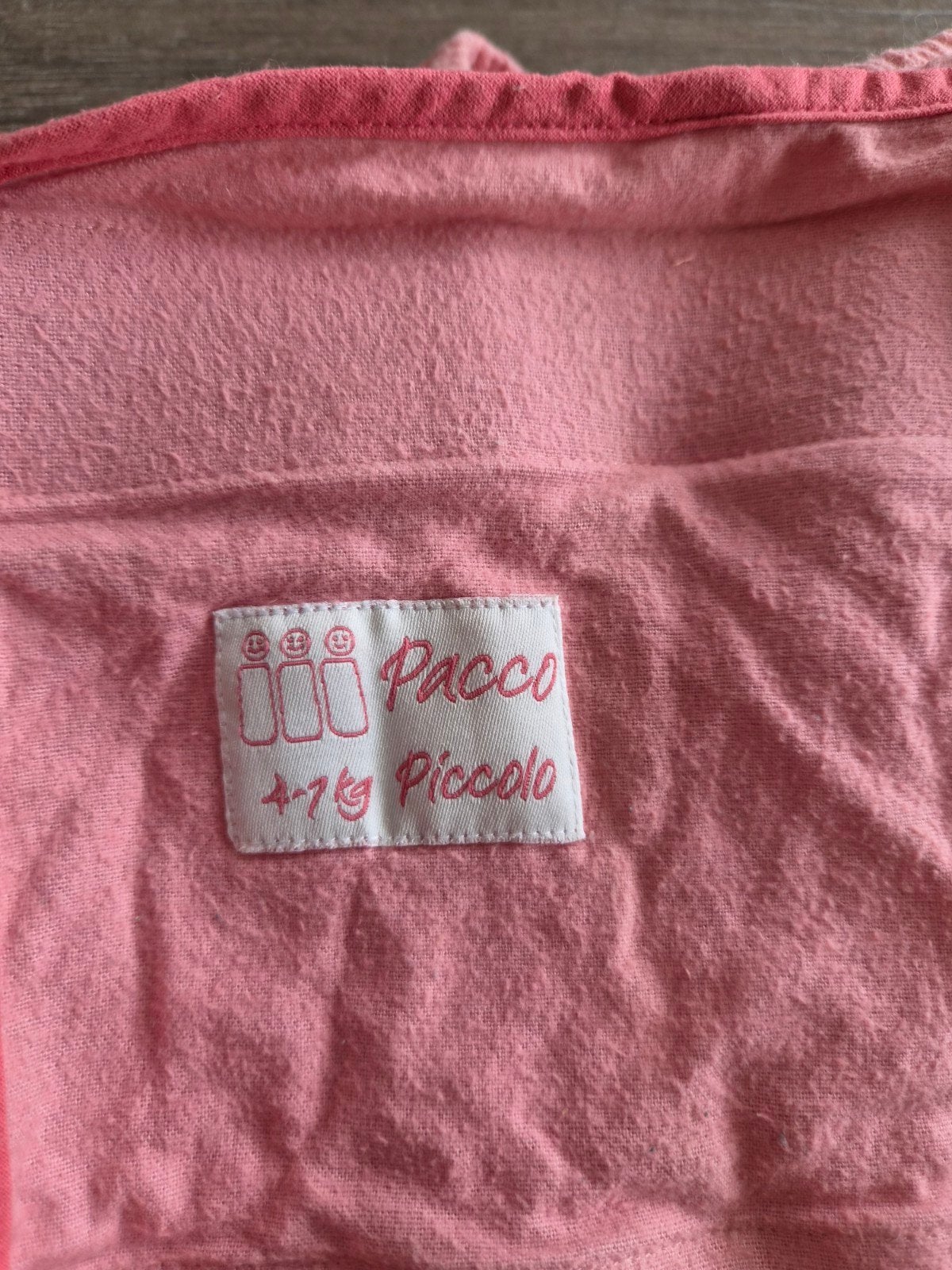 Roze Pacco Piccolo draagdoek voor baby's (4-7 kg), Overige merken, Draagdoek, Gebruikt, Ophalen of Verzenden