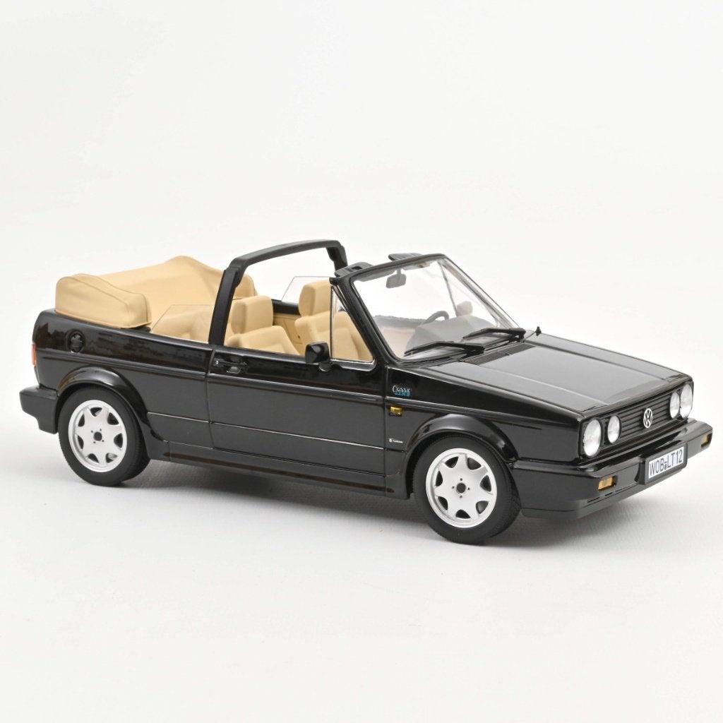 Vw Golf Cabriolet 1992 zwart 1:18, Auto, Nieuw, Norev, Ophalen of Verzenden
