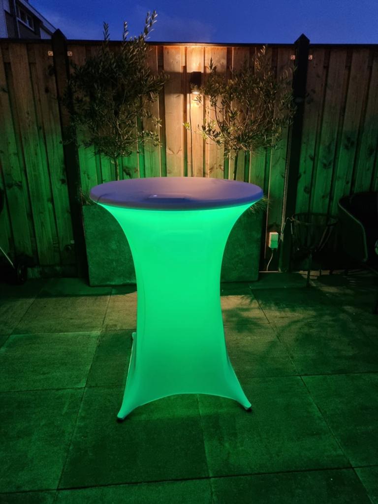 Te huur:statafels met led verlichting horecakoelkast en meer, Ophalen of Verzenden, Zo goed als nieuw, Overige