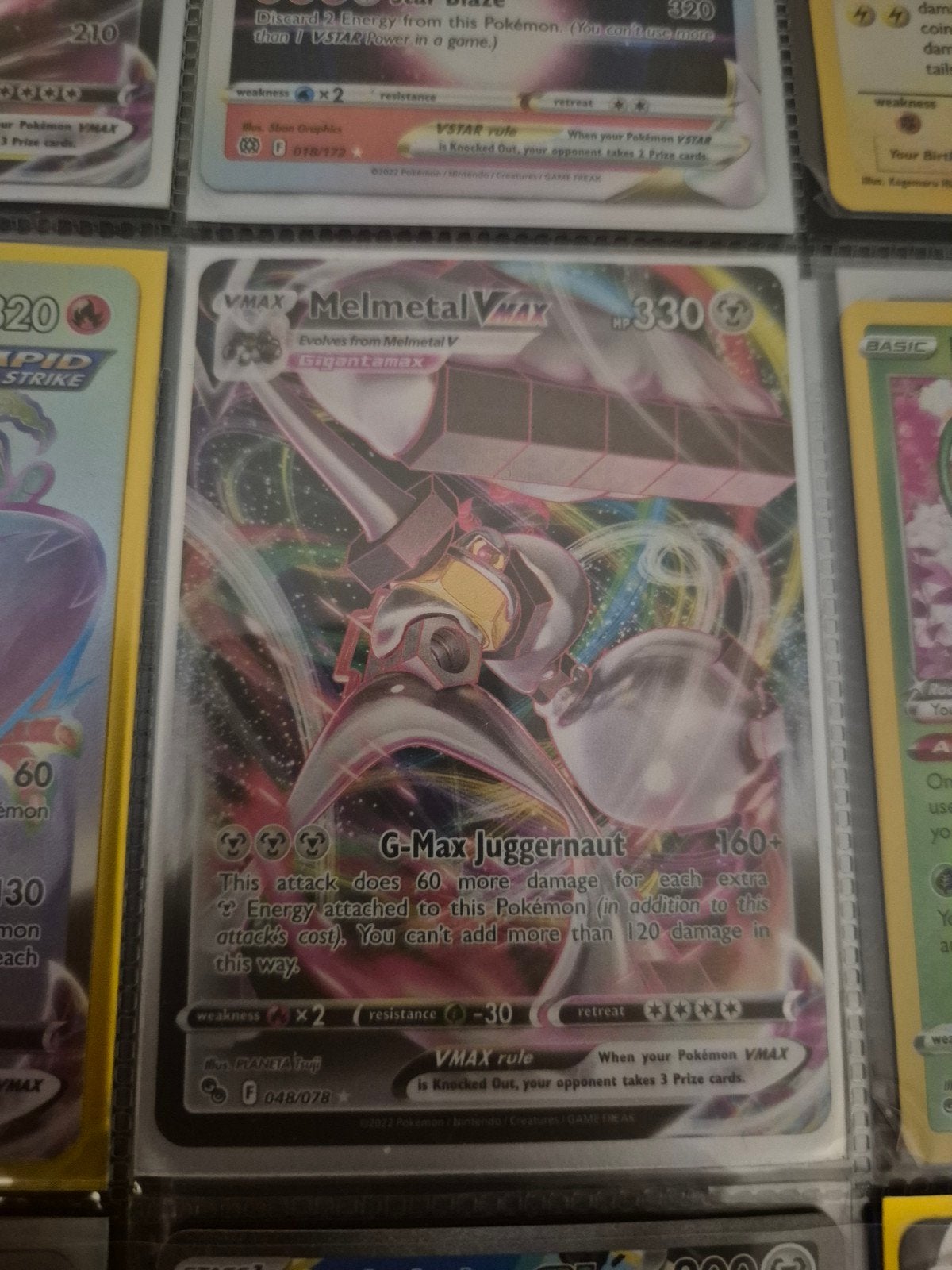 Melmetal VMAX Pokémon Kaart 048/078 - Zo goed als nieuw, Ophalen of Verzenden, Zo goed als nieuw, Losse kaart