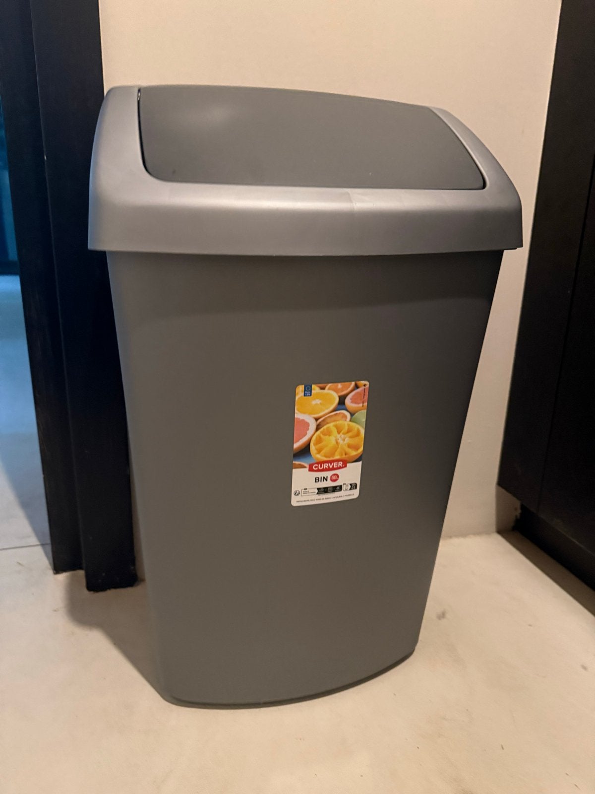 Curver afvalbak 50L - 1 x gebruikt. Fris en schoon, Ophalen, Kunststof, 40 liter of meer, Zo goed als nieuw