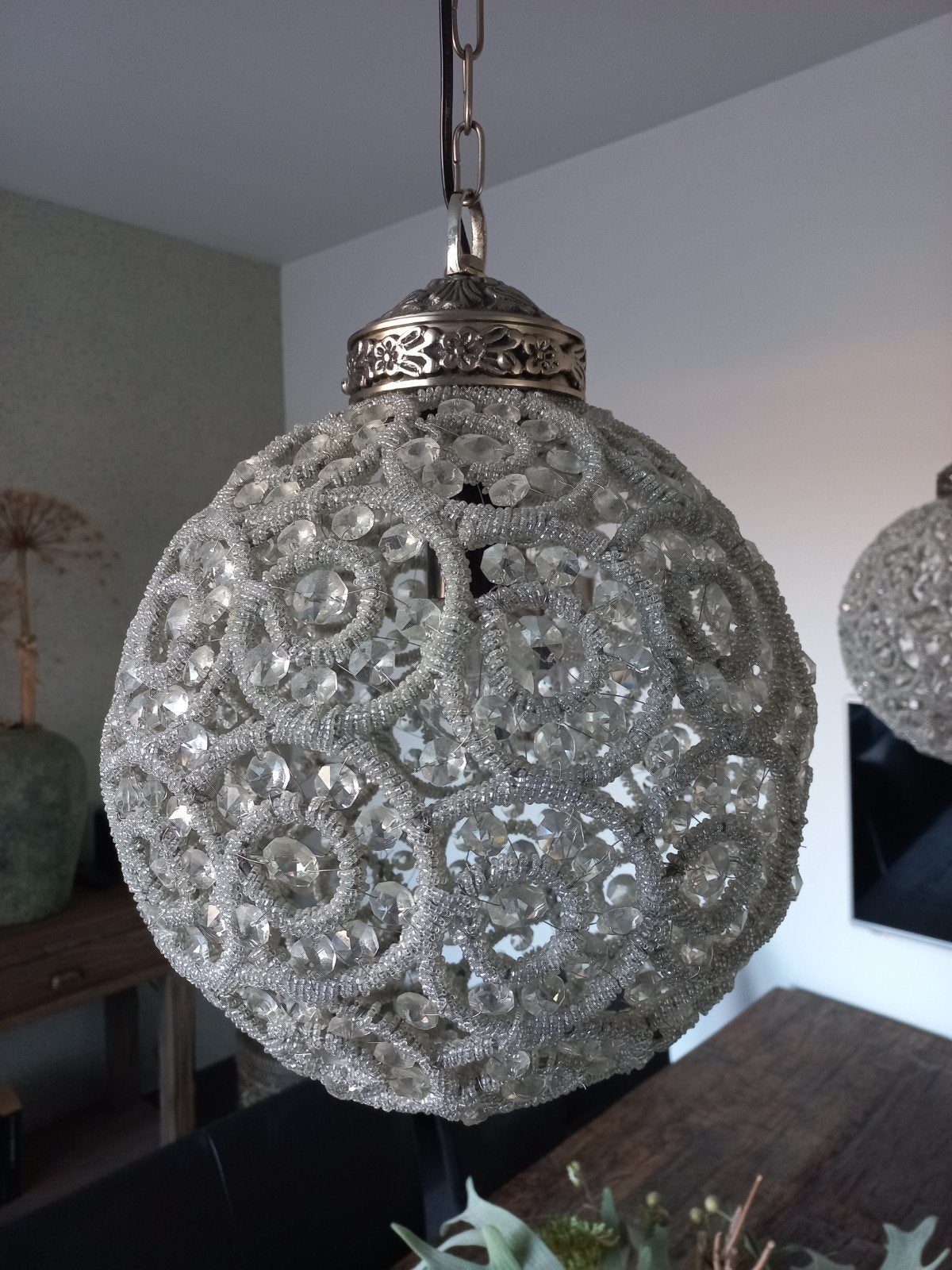 PTMD Hanglampen - Set van 2 met kristallen details, Ophalen, Modern, Glamour, Kristal, Overige materialen, E27 (groot)