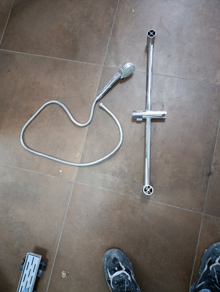 Douche sproeier + glijstang, Ophalen, Nieuw, Chroom, Douche