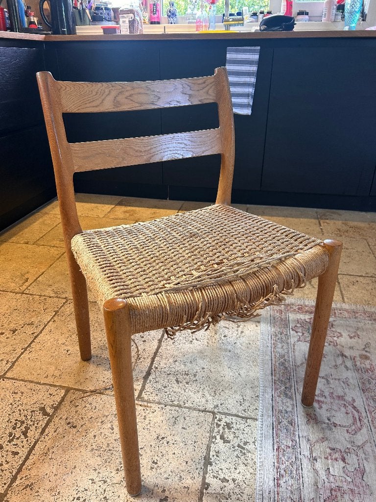 eettafel stoelen, Ophalen, Gebruikt, Bruin, Niels Otto Møller, origineel Deens design