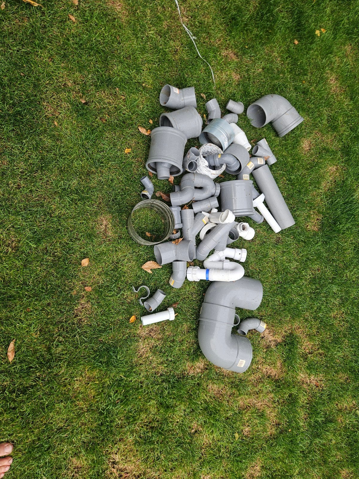 Diverse PVC afvoerbuizen en bochten diverse maten, Ophalen, Afvoer, Gebruikt, Pvc