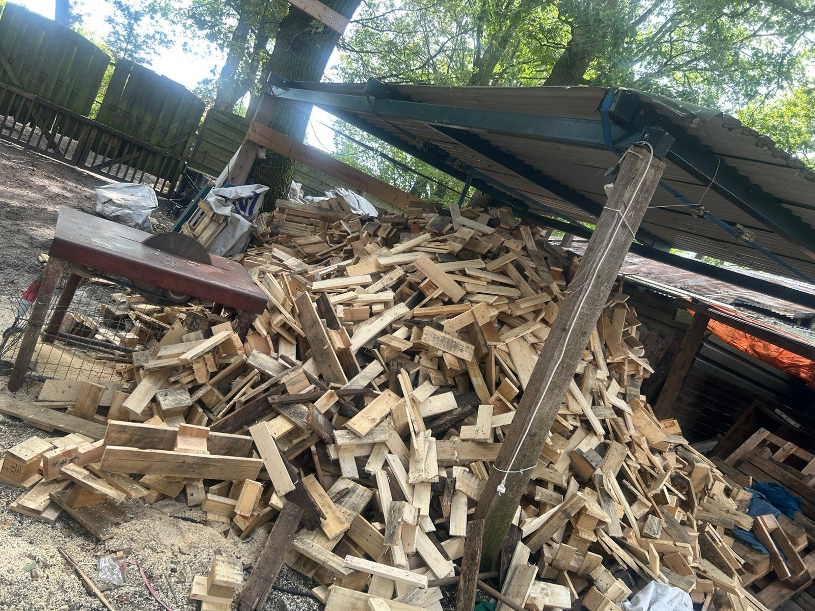 Schoon en droog pallethout, Minder dan 3 m³, Ophalen