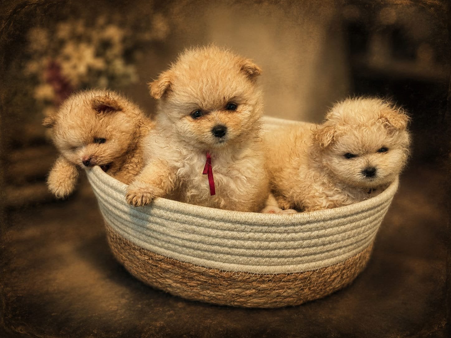 Pomeriaan (dwergkees pup) bearface, Keeshond, 8 tot 15 weken, Parvo, Meerdere