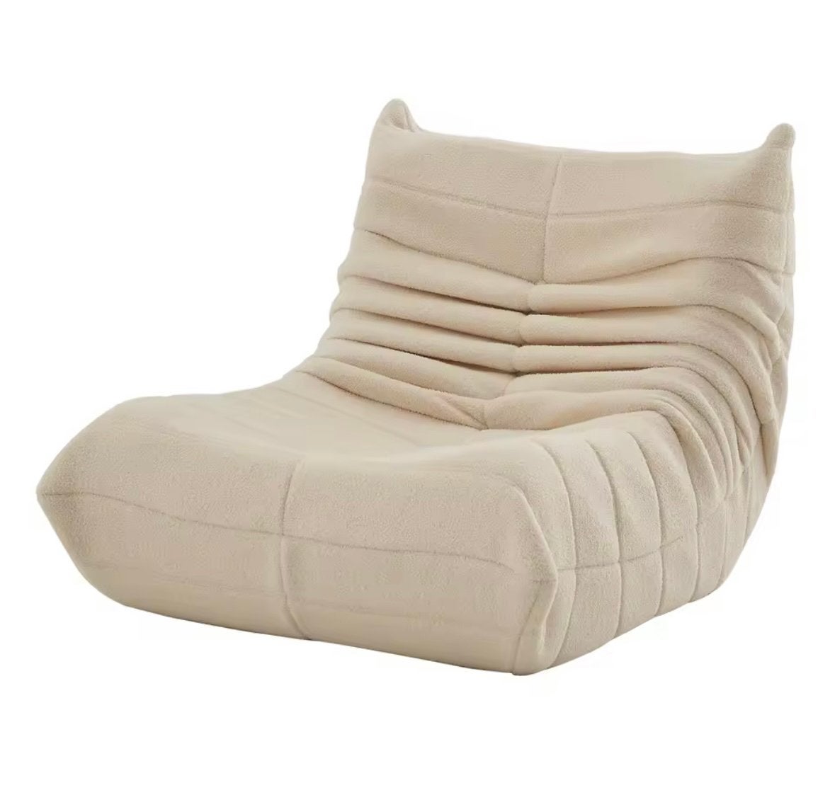 Coco Zitzakbank Beige – Luxe Vloerstoel Comfort, Huis en Inrichting, Zitzakken, Verzenden, Nieuw