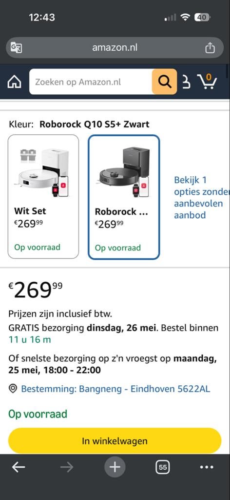 Nieuwe Roborock Q10 S5+ Robotstofzuiger - Ongebruikt, Witgoed en Apparatuur, Ophalen, Overige merken, Automatisch legen, Nieuw