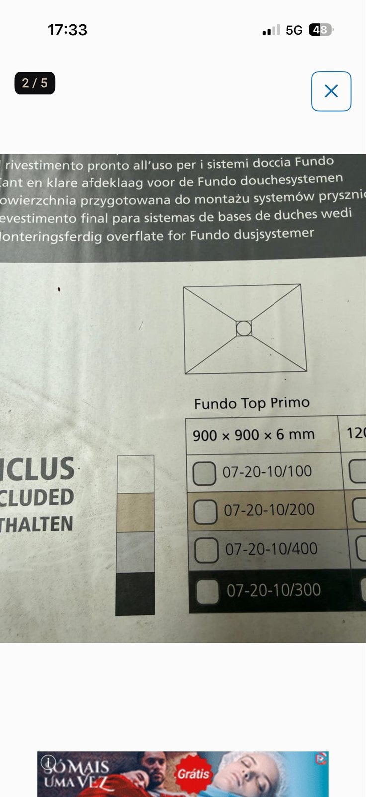 WEDI FUNDO PRIMO + TOP PRIMO WIT 90x90 COMPLETE SET, Ophalen, Nieuw, Douche
