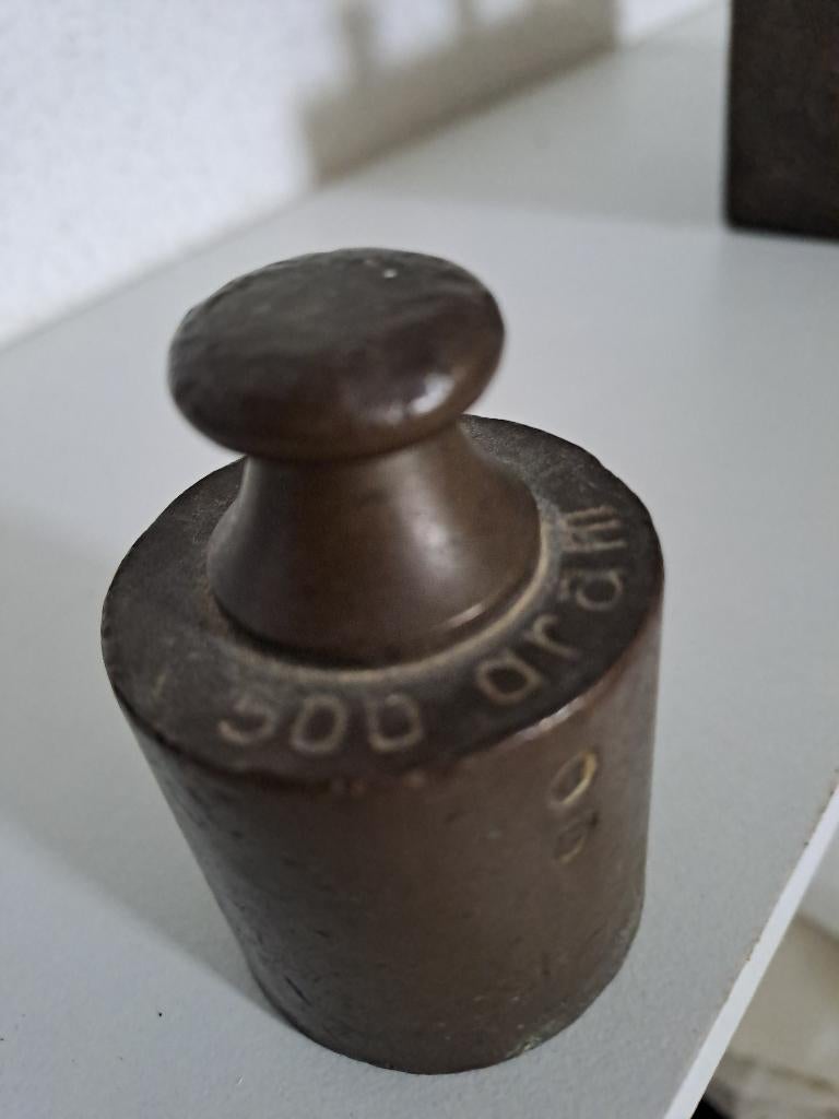 koperen gewichten een pondsgewicht apart gemerkt, Ophalen, Koper