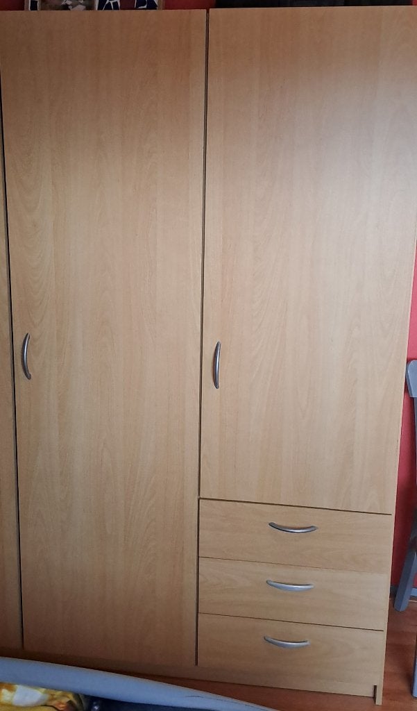 kledingkast met bovenkast, Ophalen, Gebruikt, 100 tot 150 cm, Met lade(s)