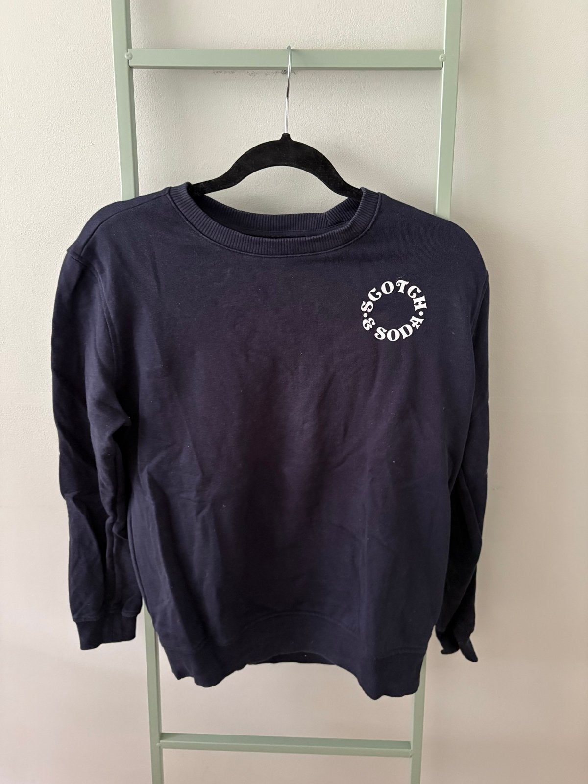 Scotch & Soda donkerblauwe sweater, maat L, Maat 42/44 (L), Zo goed als nieuw, Lange mouw, Verzenden