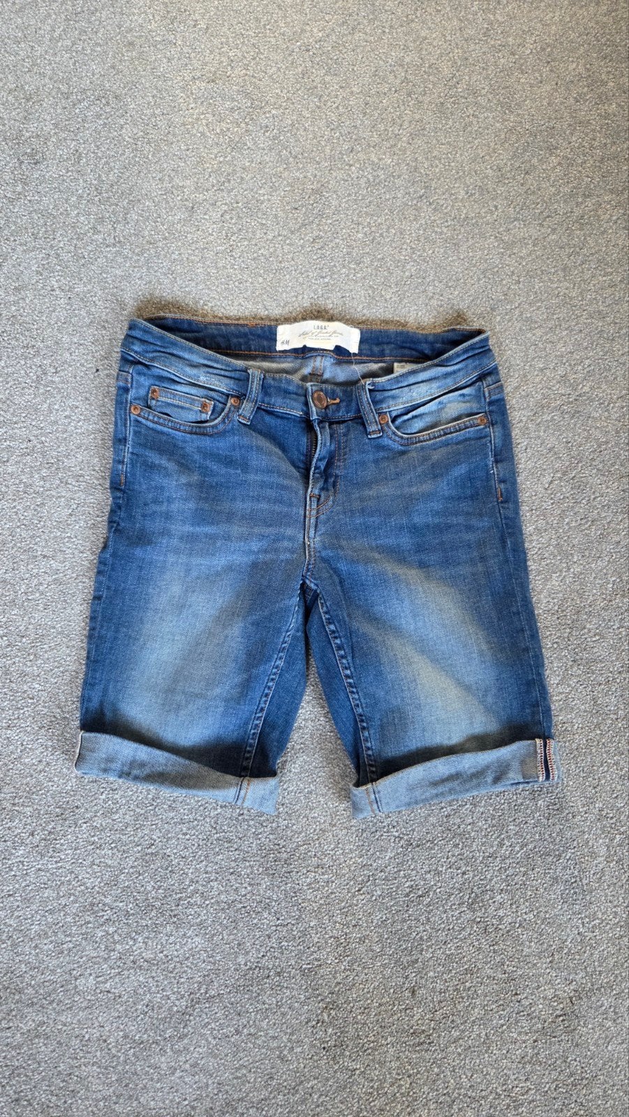 3/4 broek maat 27, Kleding | Dames, H&M, Blauw, Ophalen of Verzenden, Zo goed als nieuw