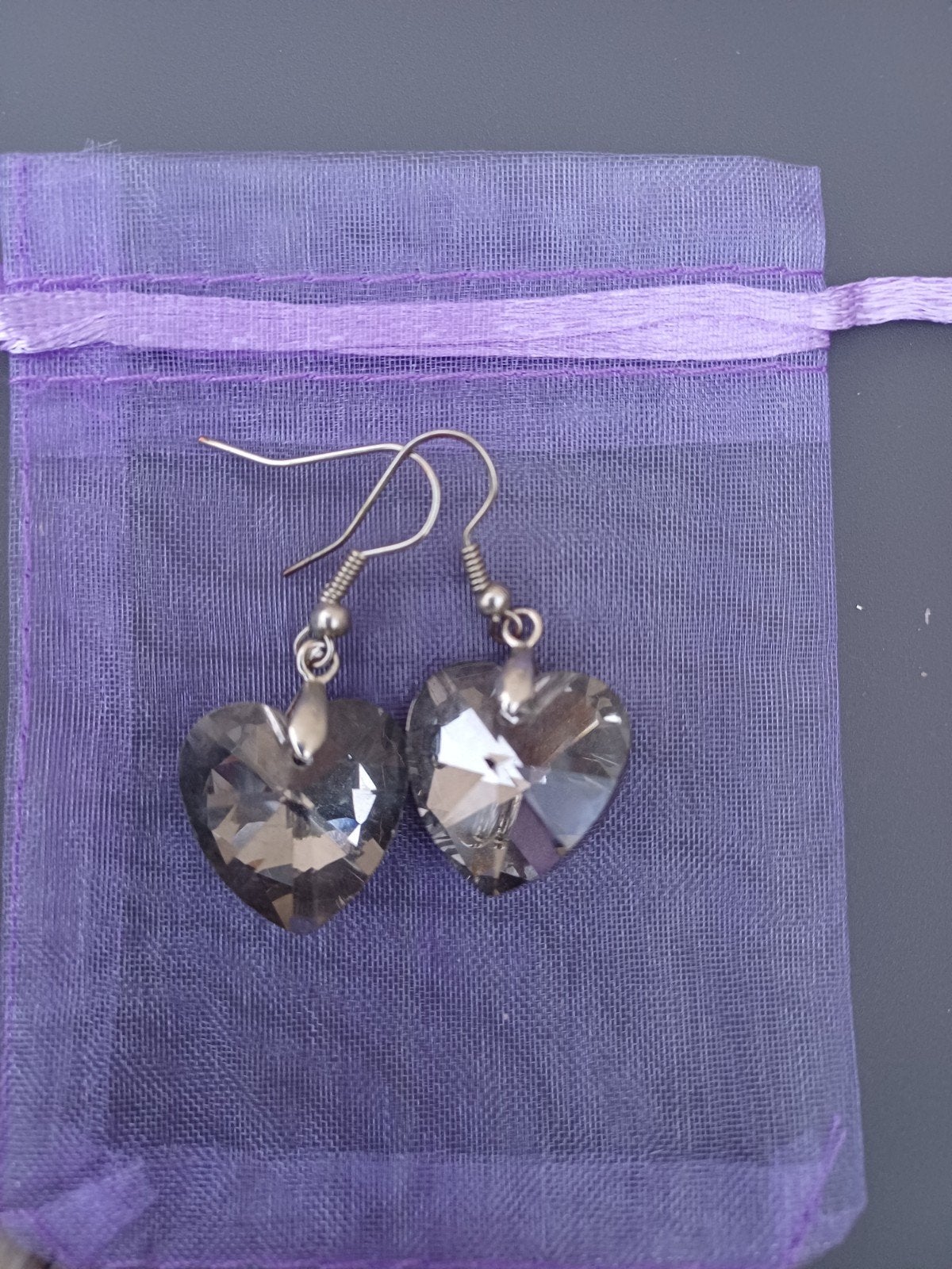 Hartjes strassteentje oorhangers, Sieraden, Tassen en Uiterlijk, Oorbellen, Overige materialen, Hangers, Nieuw, Ophalen of Verzenden