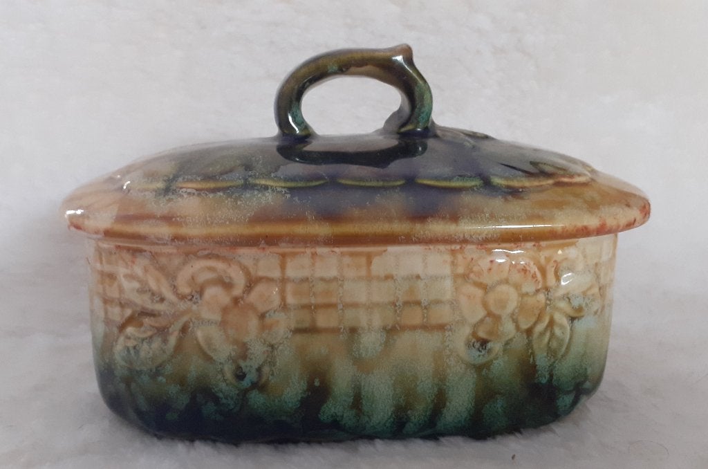 Vintage aardewerk bonbonnière, Ophalen of Verzenden