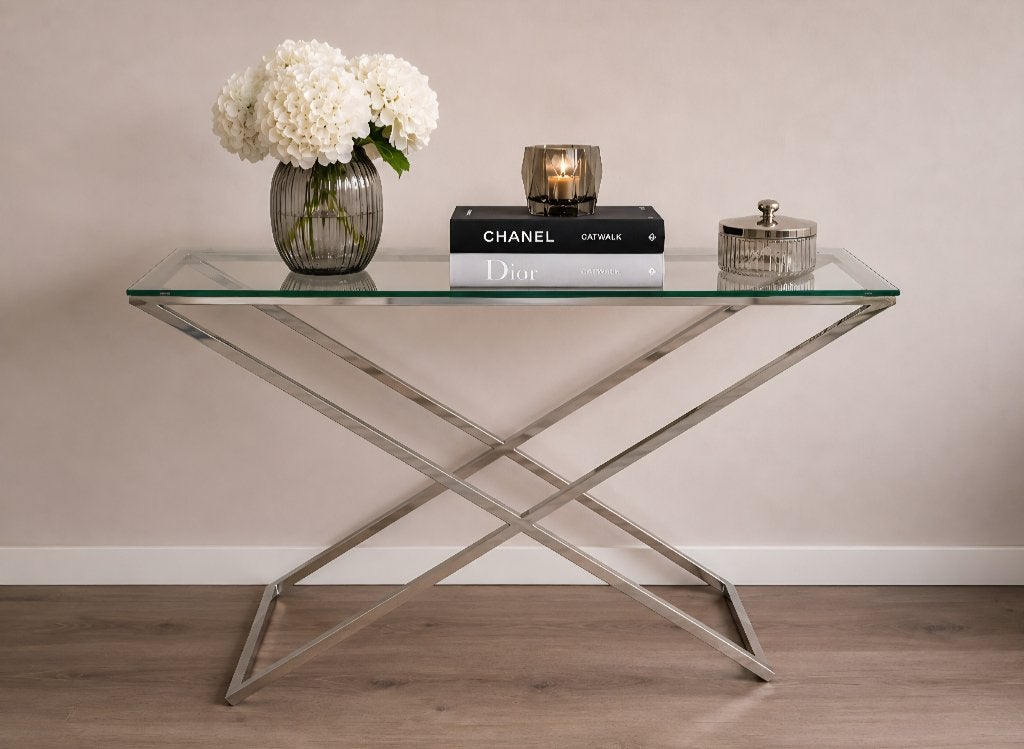 Eichholtz sidetable, Ophalen, 100 tot 150 cm, Zo goed als nieuw, Modern