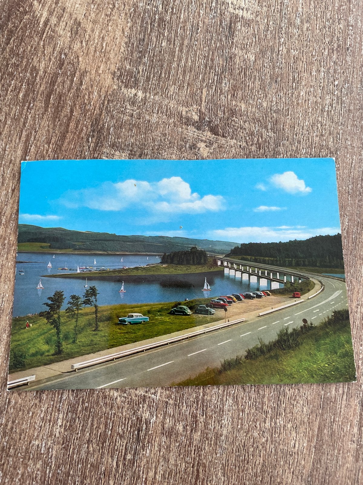 Ansichtkaart Der Biggesee (Sauerland) Listertal-Doppelstockb, Ophalen of Verzenden, 1960 tot 1980, Gelopen, Duitsland
