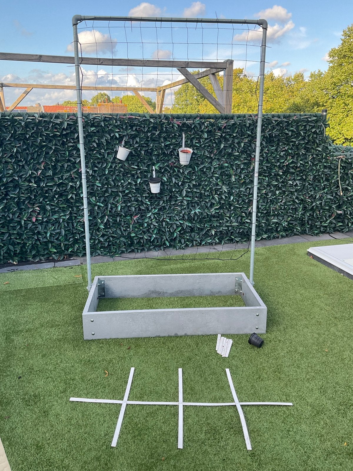 Makkelijke moestuin bak HERO met klimrek, Tuin en Terras, Ophalen, Zo goed als nieuw, Kweekbak