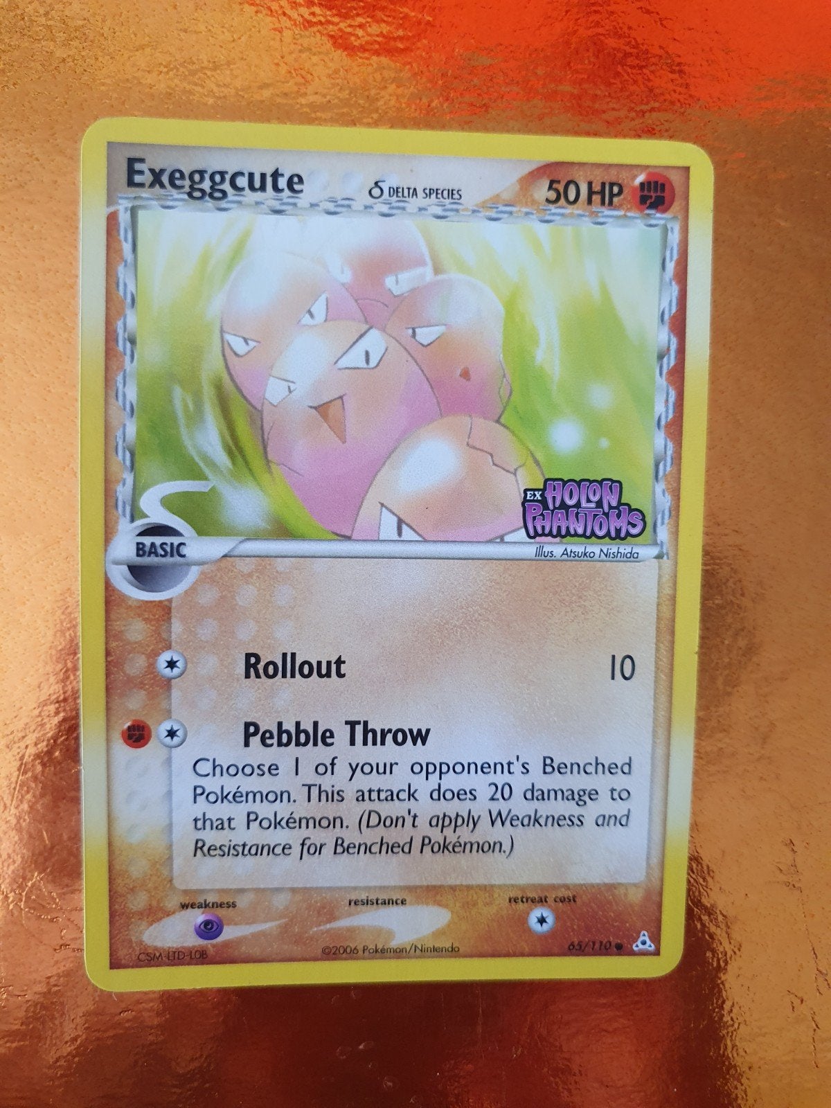 Exeggcute 65/110 ex holon phantoms pokemon kaart, Ophalen of Verzenden, Zo goed als nieuw, Losse kaart