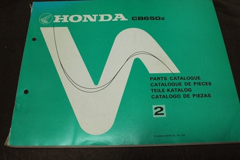 Honda CB650 z 1979 motorcycle parts catalogue  katalog, Ophalen of Verzenden, Honda