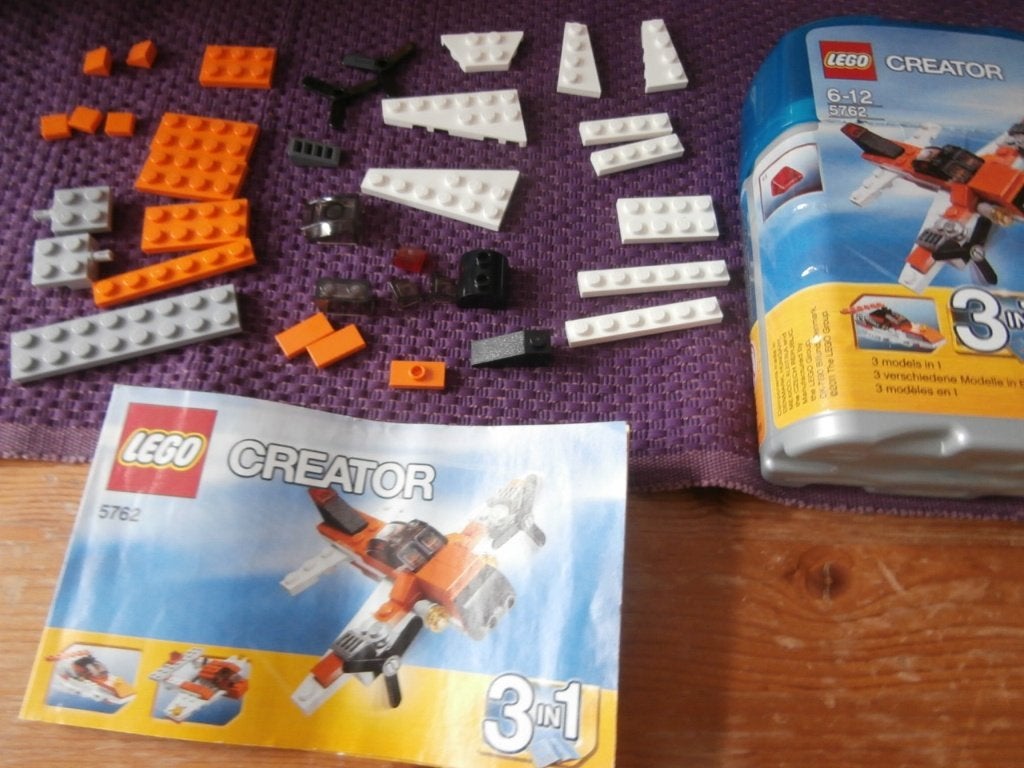 Lego Creator 5762 vliegtuig boot schip 3 in 1 pakket boekje, Lego, Overige typen, Ophalen of Verzenden, Zo goed als nieuw