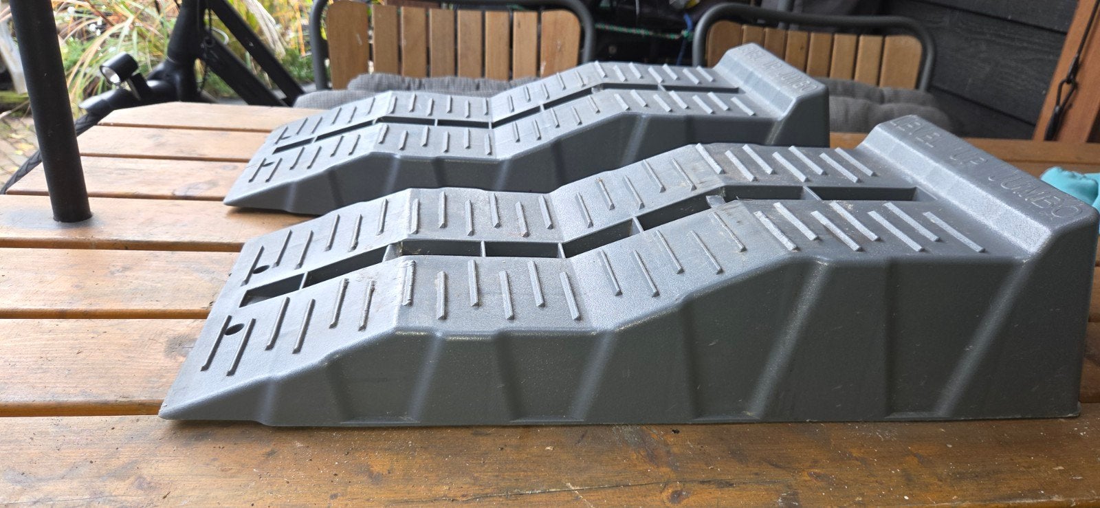 Level Up Jumbo Caravan Levelers (Set van 2)incl tas, Ophalen of Verzenden, Gebruikt