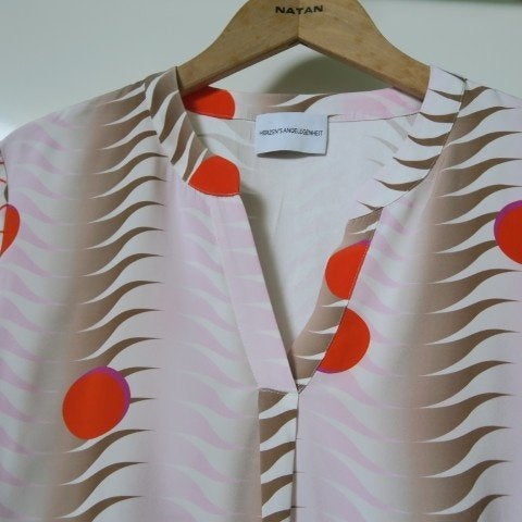 Blouse nieuw zijde oranjeprint Herz's Angelegenheit mt 38-40, Kleding | Dames, Maat 38/40 (M), Herzen's Angelegenhei, Meerkleurig