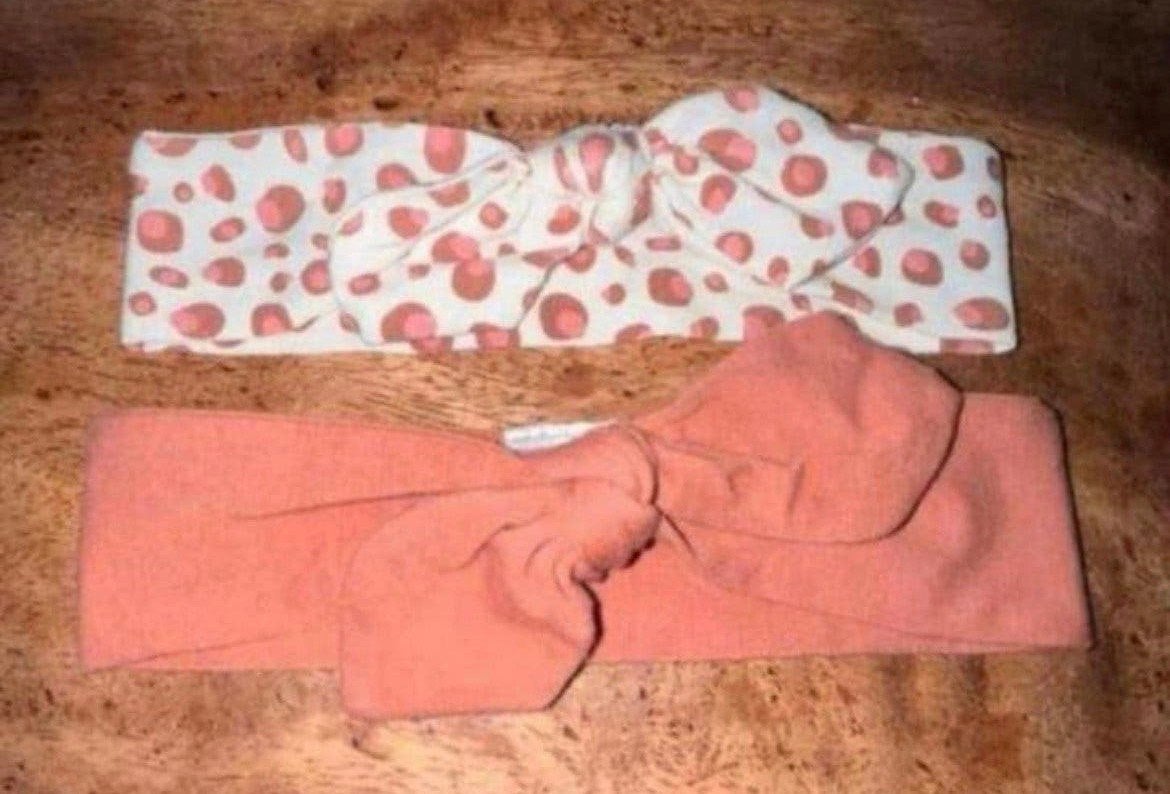 Haarbandje 2x baby roestbruin roze NIEUW, Kinderen en Baby's, Ophalen of Verzenden, Zo goed als nieuw