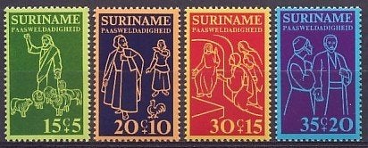 Suriname NVPH nr 640/3 postfris Kinderpostzegels 1975, Postzegels en Munten, Ophalen of Verzenden, Postfris