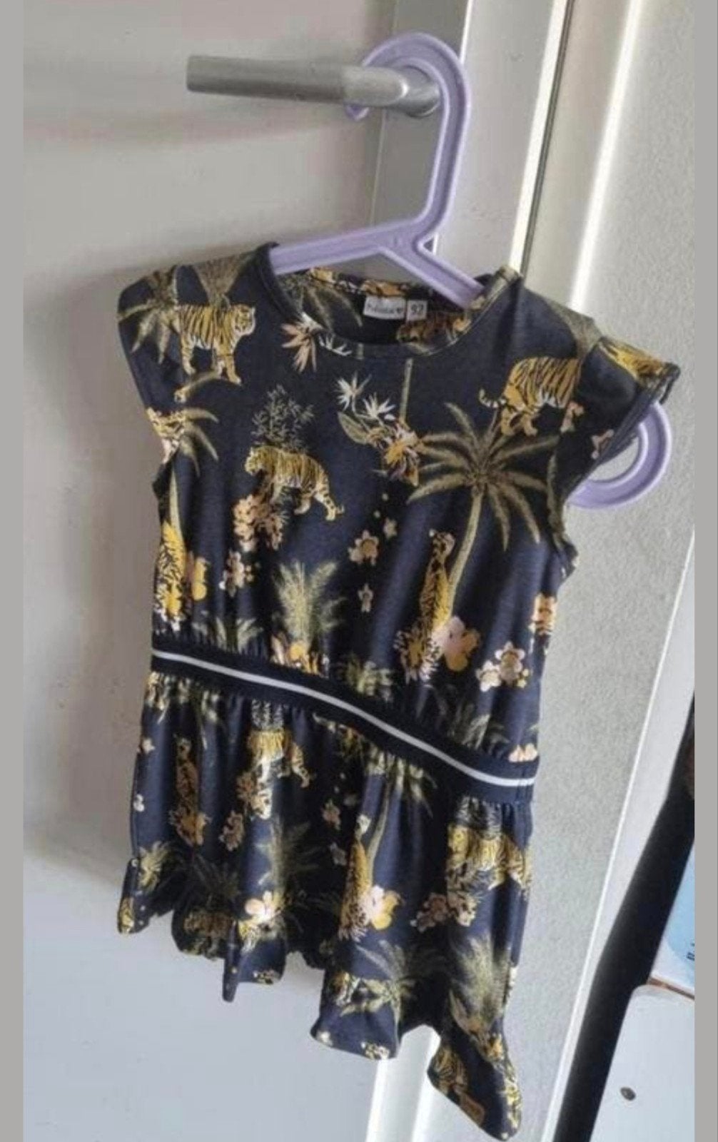Zomers jurkje met tijgerprint voor meisjes, Ophalen of Verzenden, Zo goed als nieuw, Onbekend, Meisje