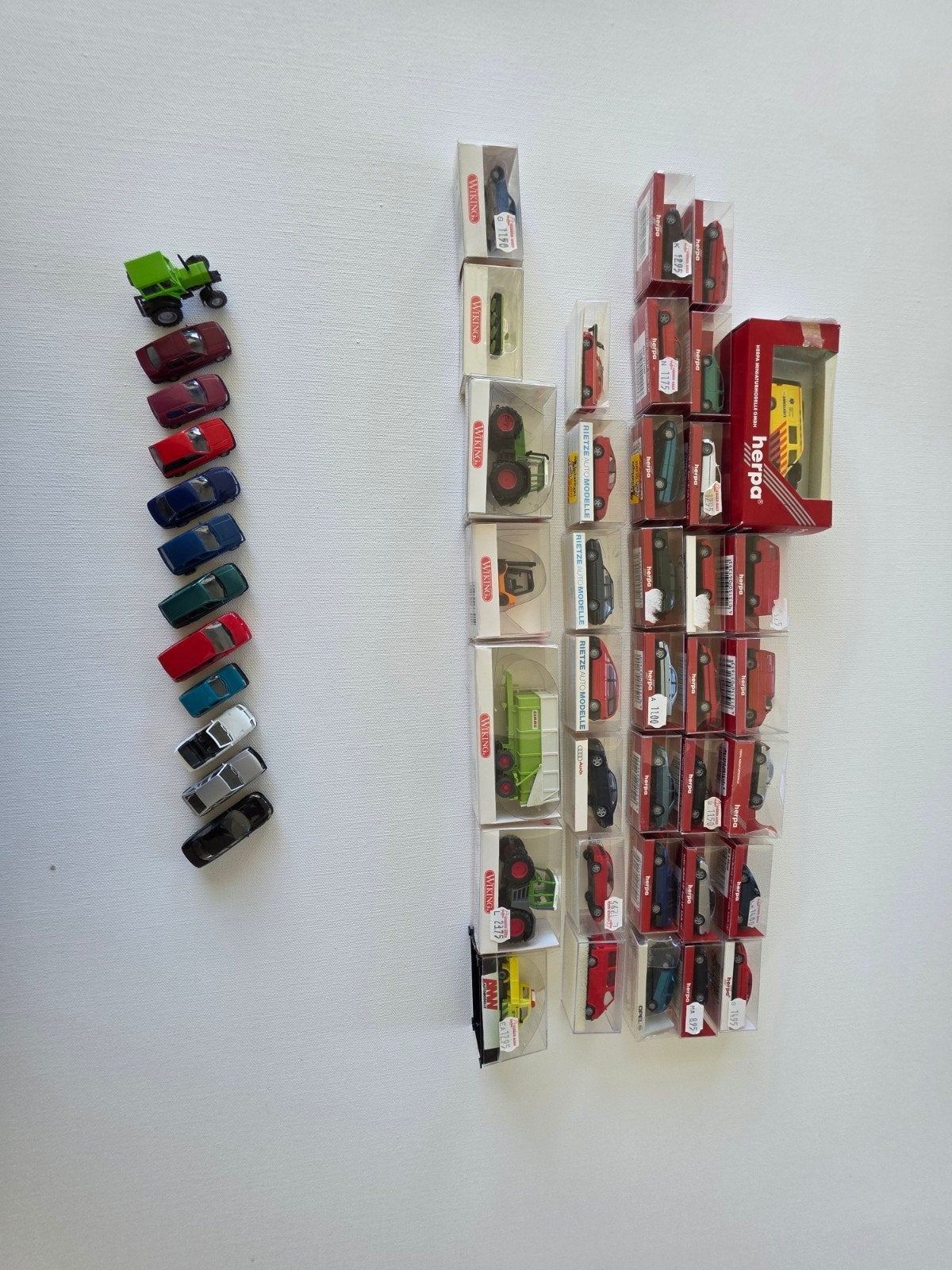 collectie auto's 1:87 herpa, rietze, Busch, Wiking, AMW, Ophalen of Verzenden, Zo goed als nieuw, Auto, Herpa