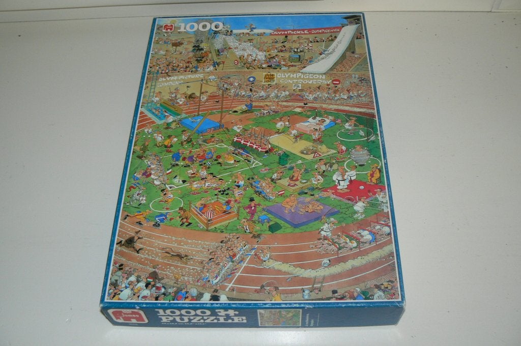 Jan van Haasteren. Olympics. 1000 stukjes. Jumbo 1666, Hobby en Vrije tijd, Denksport en Puzzels, Ophalen of Verzenden, 500 t/m 1500 stukjes