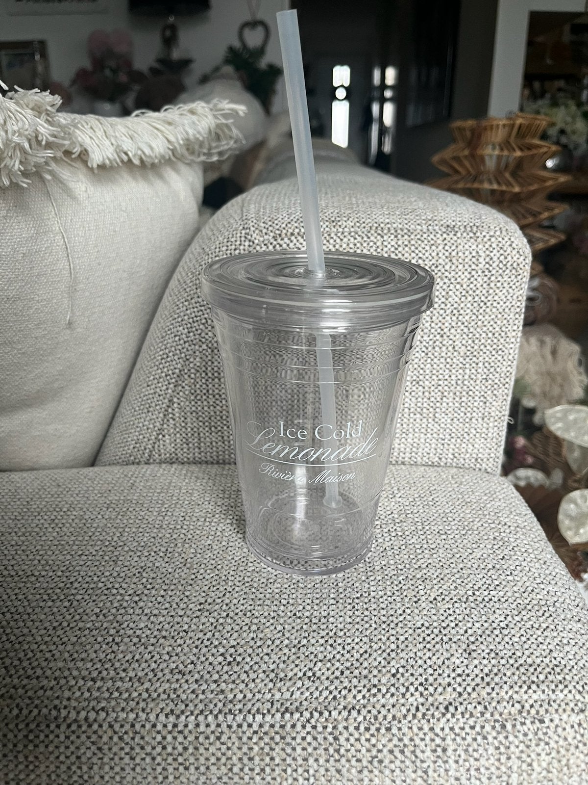 Te koop: Rivièra Maison Lemonade beker, to go Cup, Huis en Inrichting, Keuken | Keukenbenodigdheden, Overige typen, Kunststof