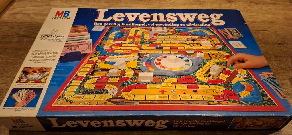 Levensweg oude editie!, Hobby en Vrije tijd, Gezelschapsspellen | Bordspellen, Ophalen of Verzenden, Zo goed als nieuw