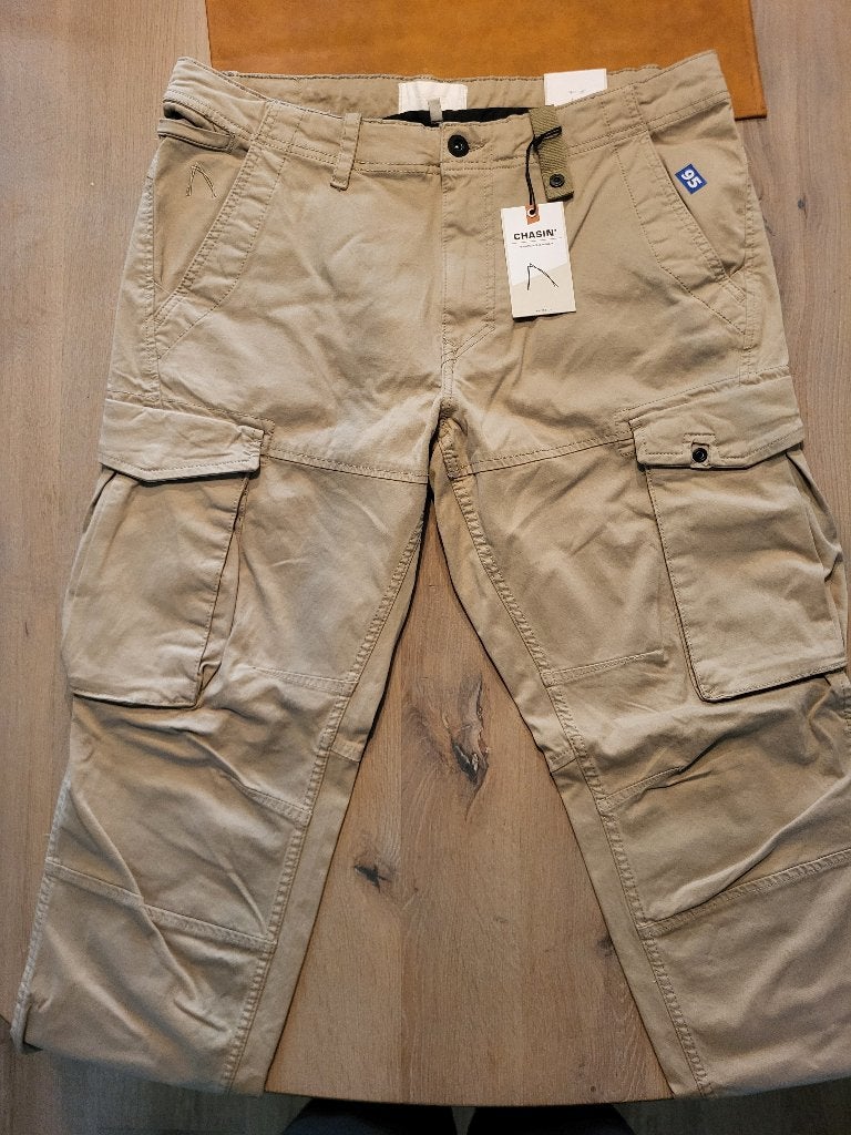 Chasin' Cargo Broek - Nieuw met kaartjes, Maat 52/54 (L), Chasin', Beige, Nieuw